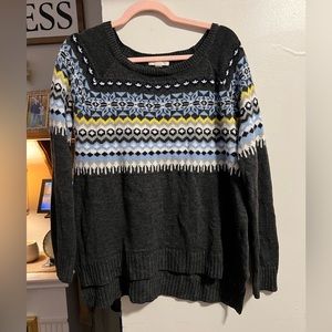 Grey and blue sweater